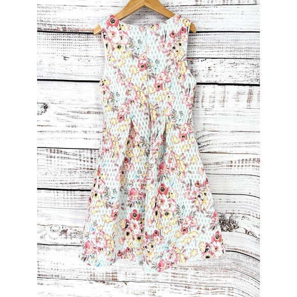 Pippa & Julie floral wedding Party Midi Flare Sleeveless dress Girl 8 Blue - Picture 3 of 3